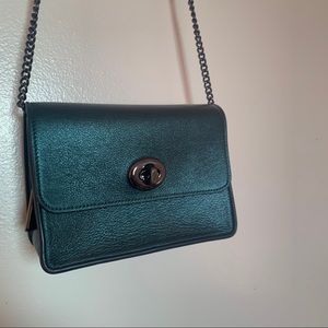 Coach Metallic Ivy/Gunmetal Chain Strap Crossbody
